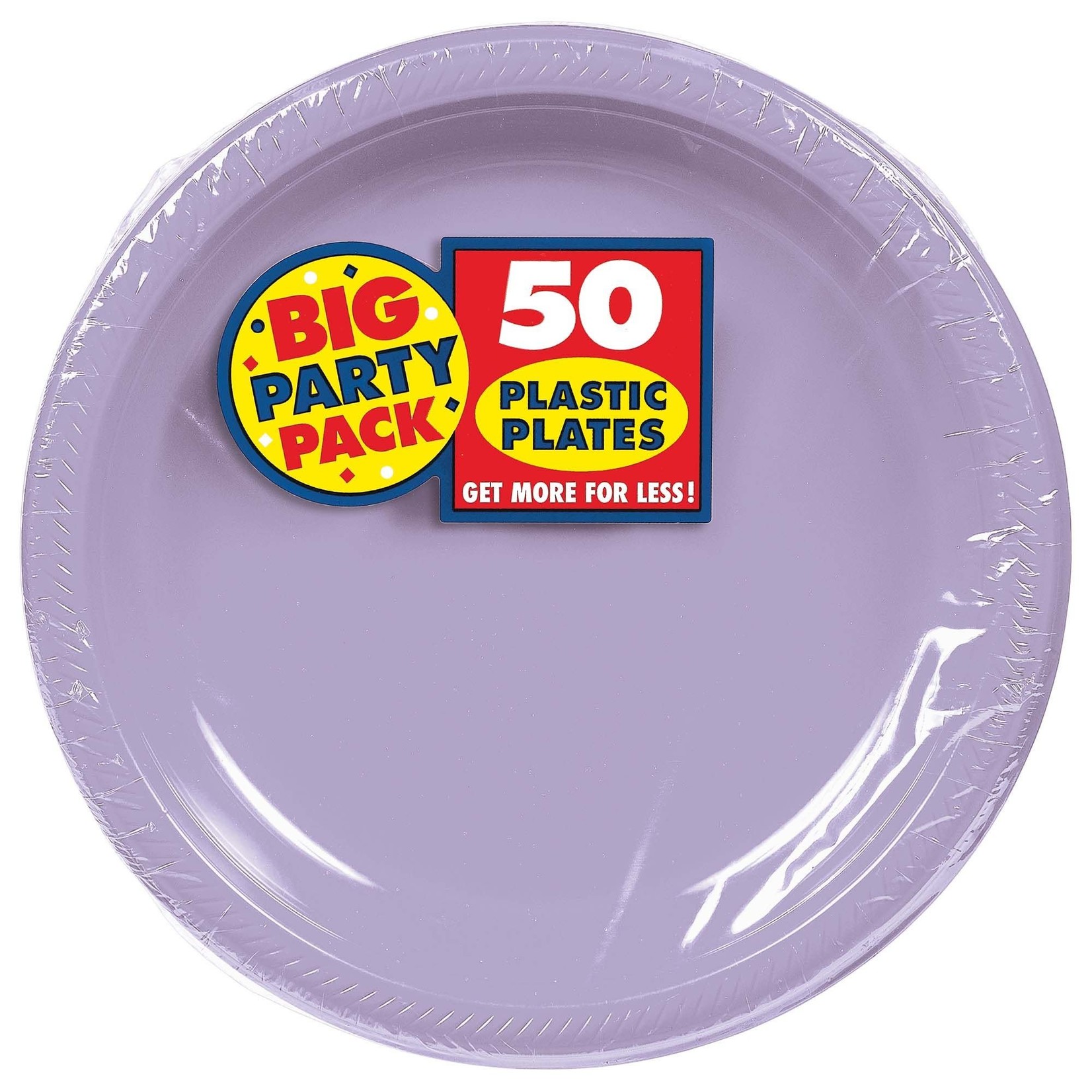 10" Round Plastic Plates, High Ct. - Lavender