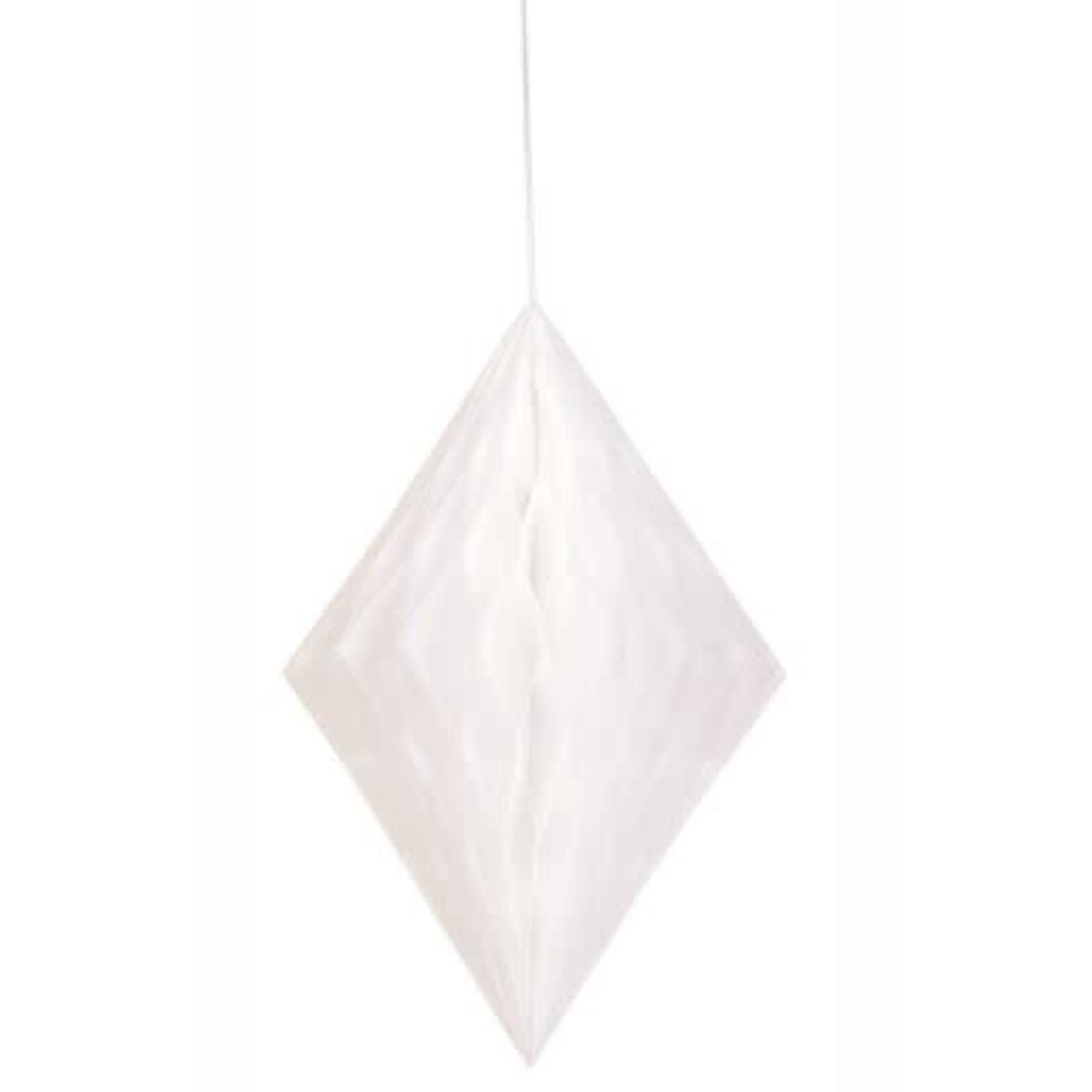 White Diamond Tissue Paper Decoration  14"