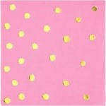 Pink with Gold Dots Napkins