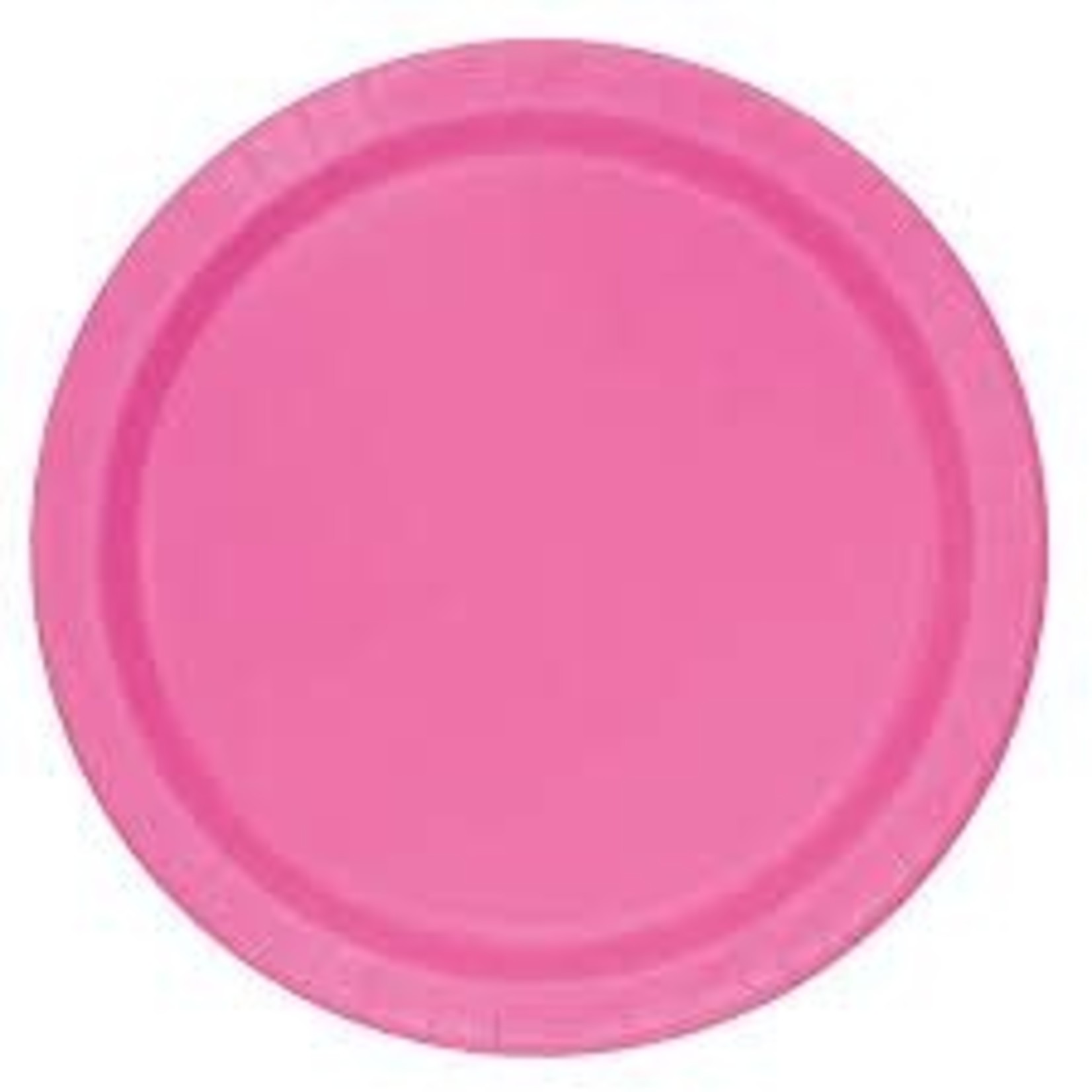 Hot Pink Round Plates 16ct