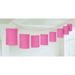 Hot Pink Paper Lantern Garland