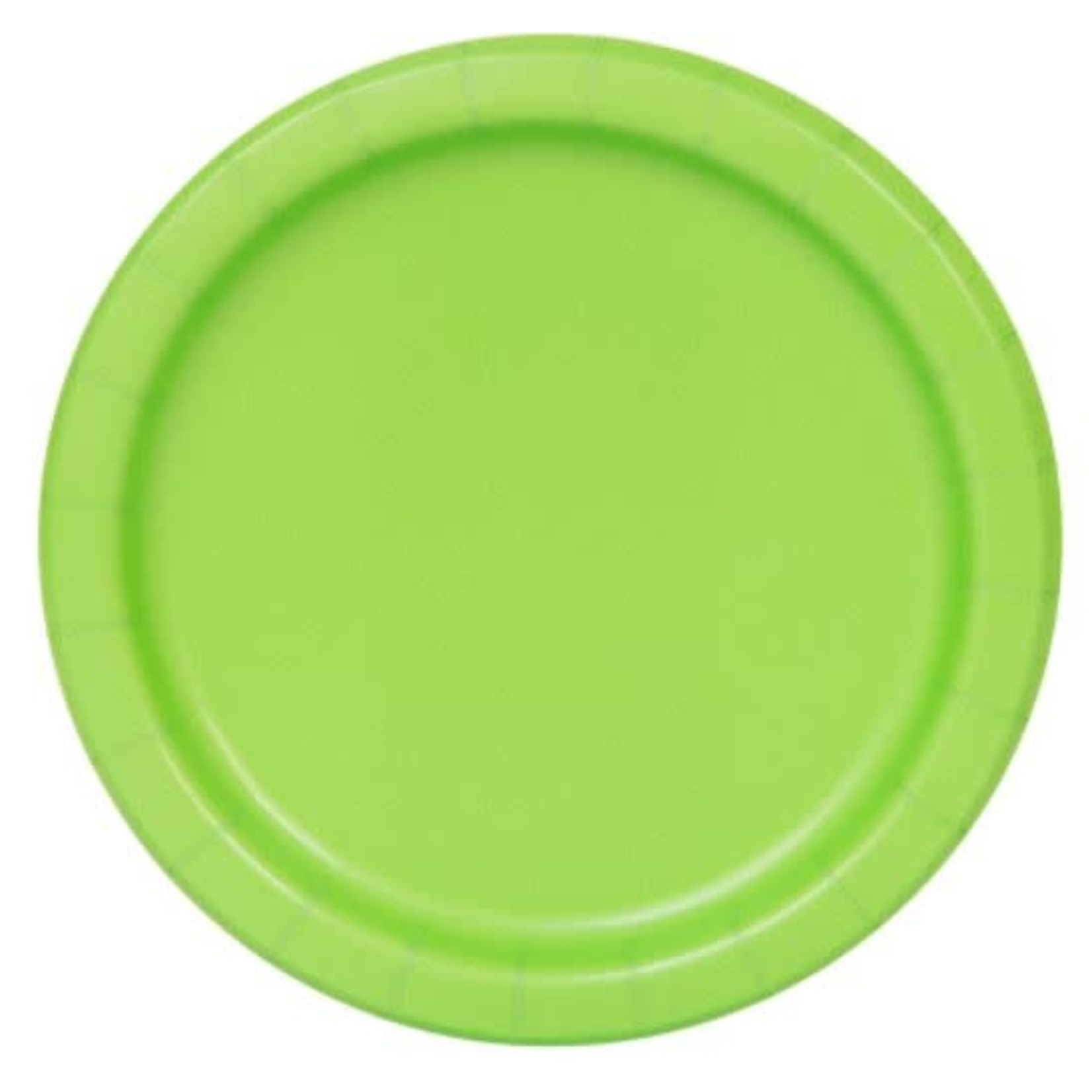 Lime Green Solid Round 7" Dessert Plates  20ct