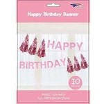 Light Pink Happy Bday Banner