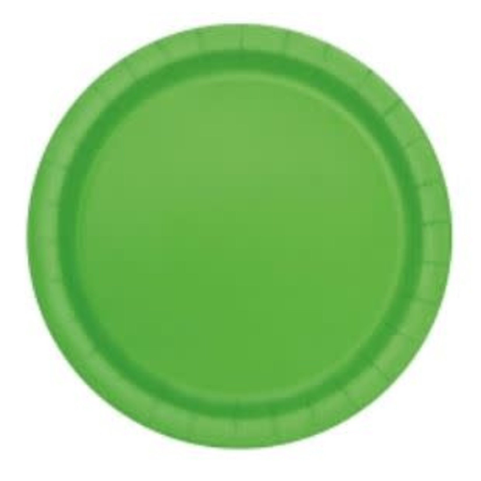 Lime Green Solid Round 9" Dinner Plates  16ct
