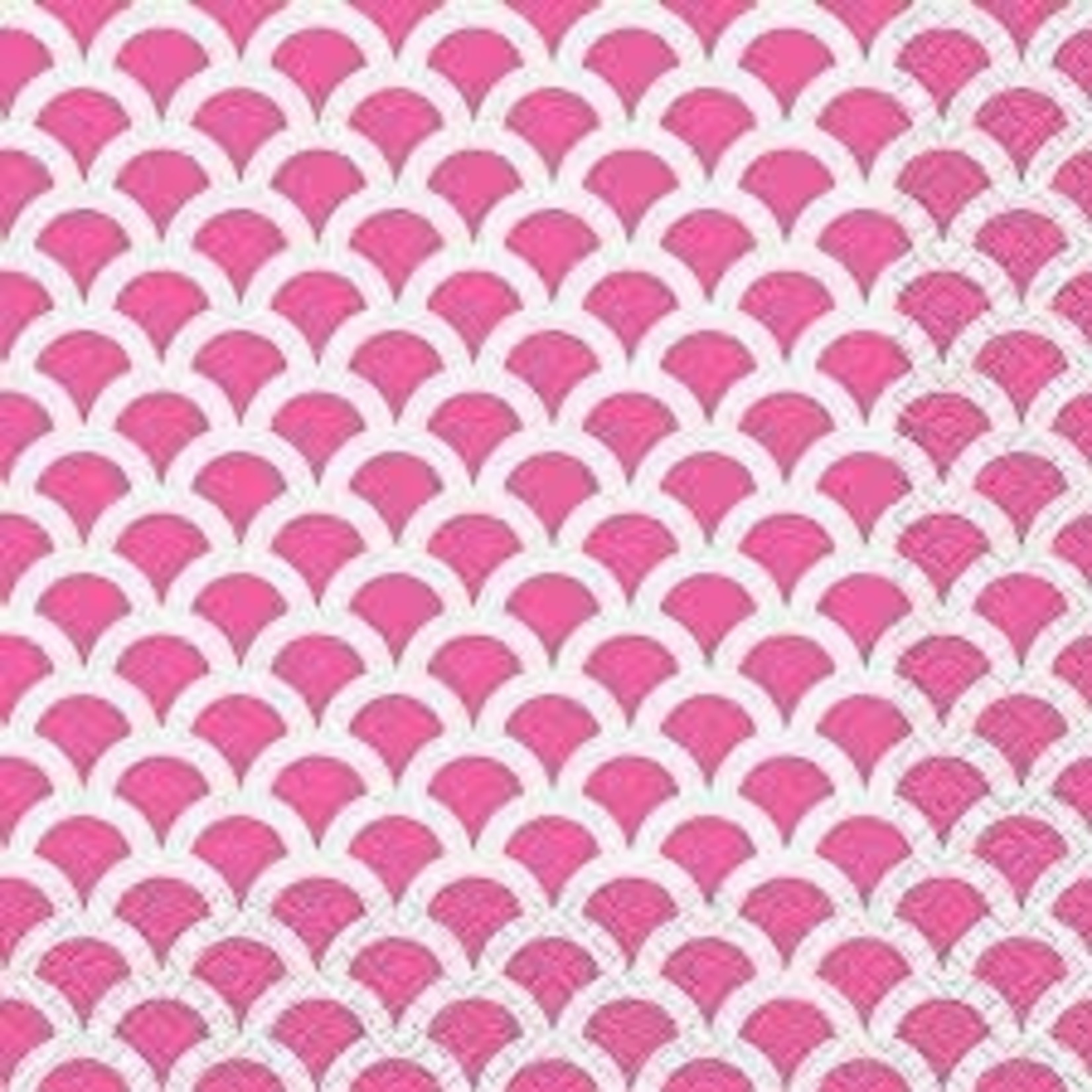 Hot Pink Scallop Napkins 16ct