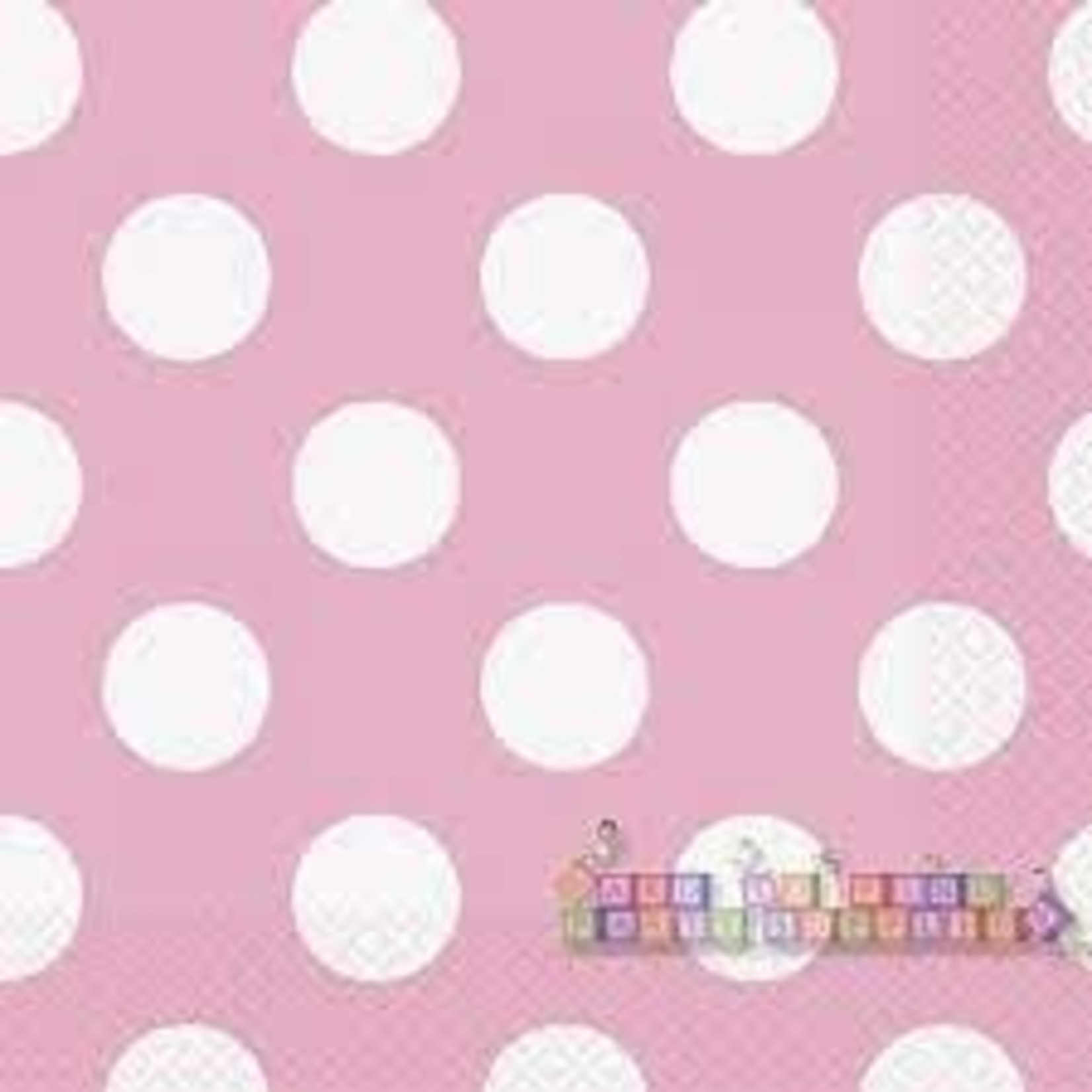 Hot Pink White Dot Napkins  Cocktel