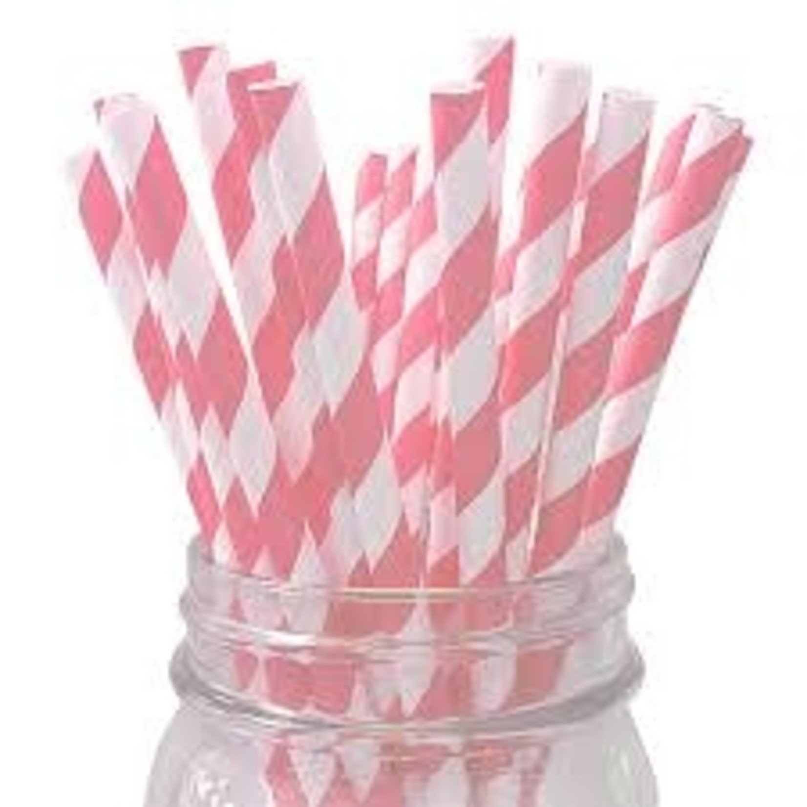 Light Pink Paper Straws 10ct
