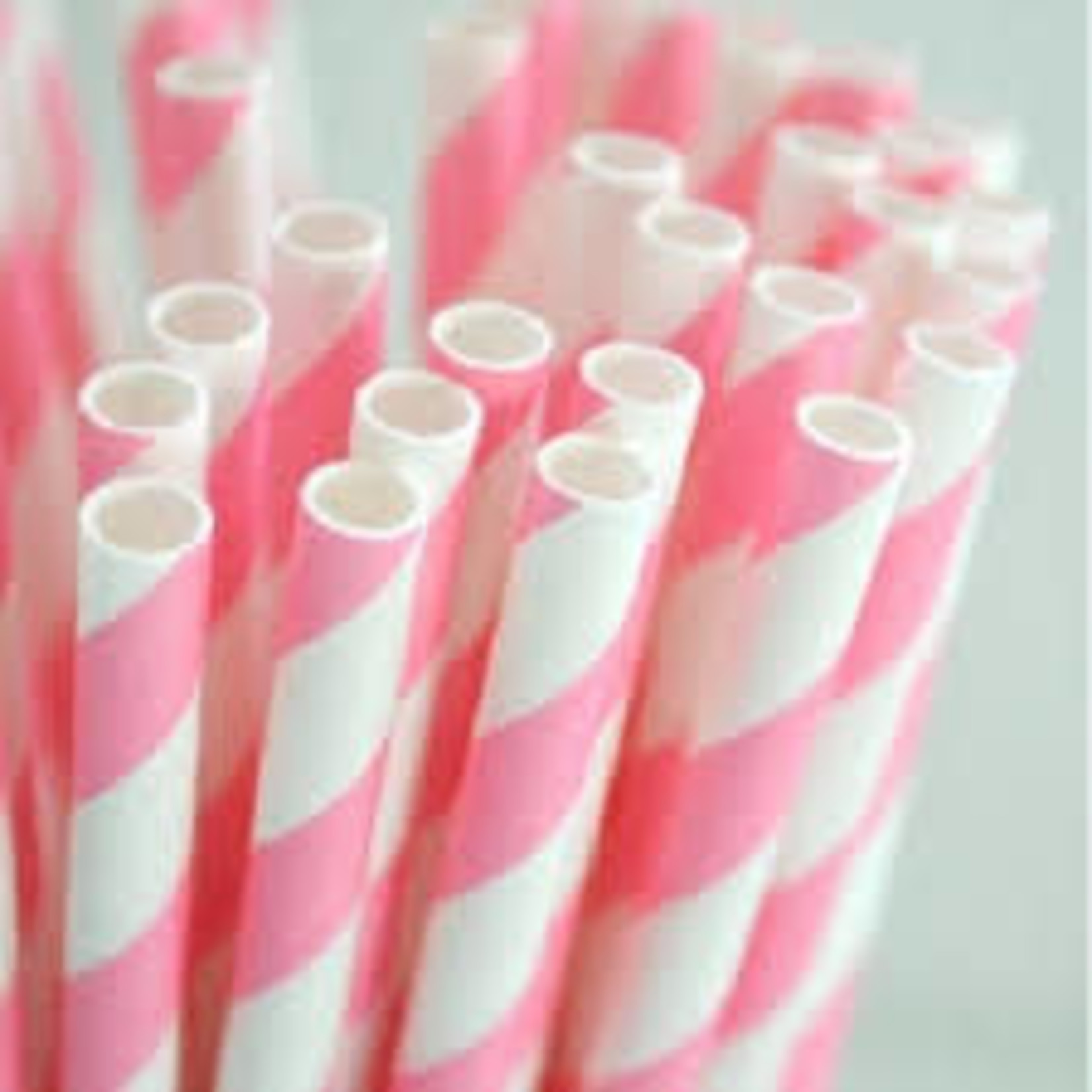 Paper Straws Pink  25ct