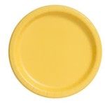 Sunflower Yellow Solid Round 9" Dinner Plates  8ct