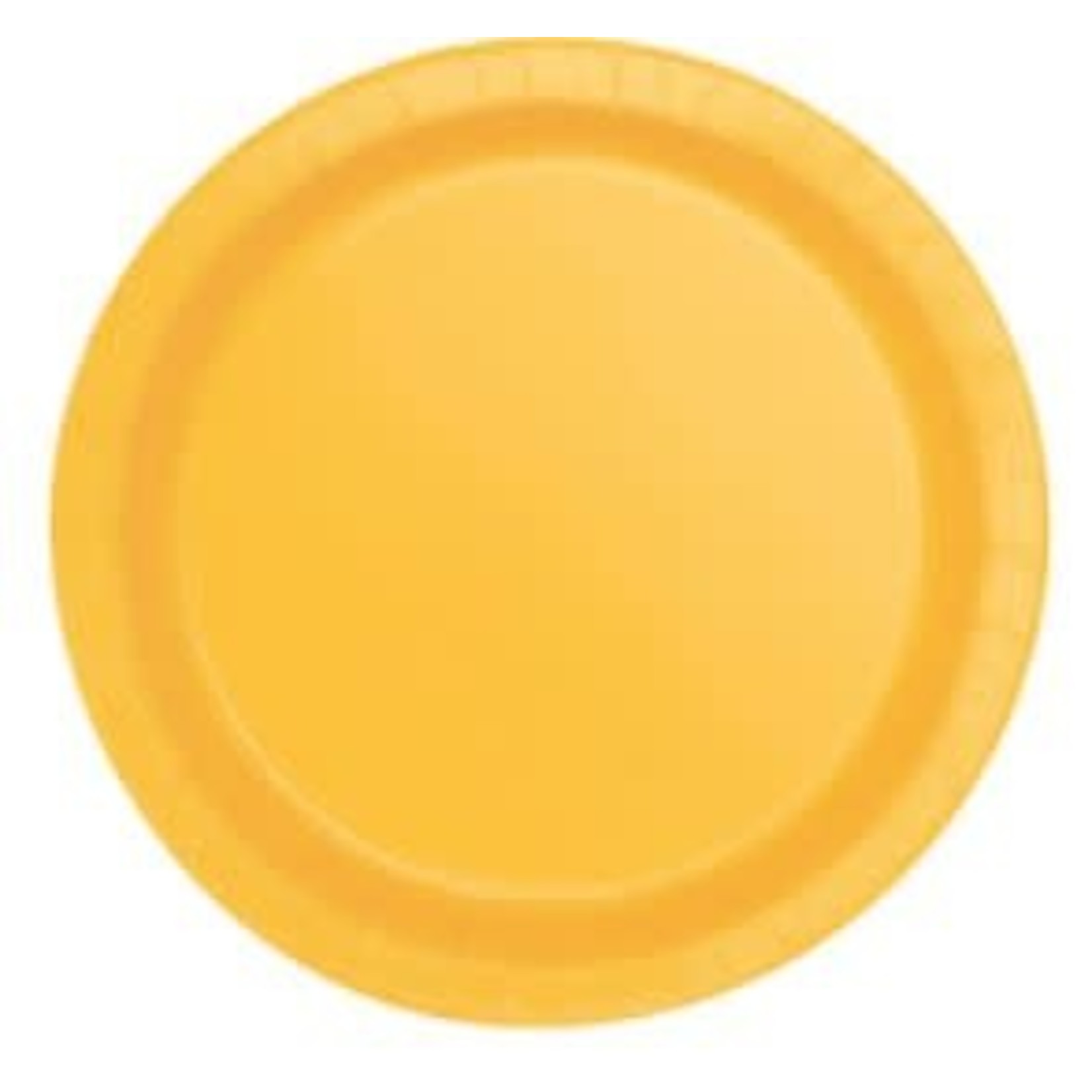 Sunflower Yellow Solid Round 9" Dinner Plates  16ct