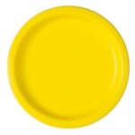 Neon Yellow Solid Round 9" Dinner Plates  16ct