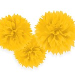 Yellow Sunshine Fluffy Paper Decorations