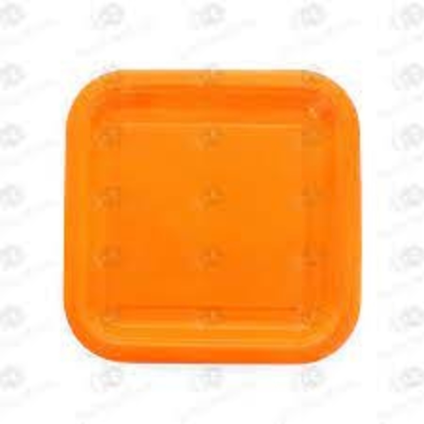 9" Square Orange Paper Plate