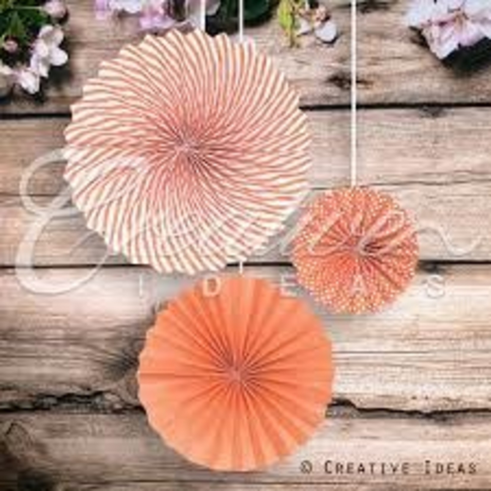 Light Peach Paper Fans