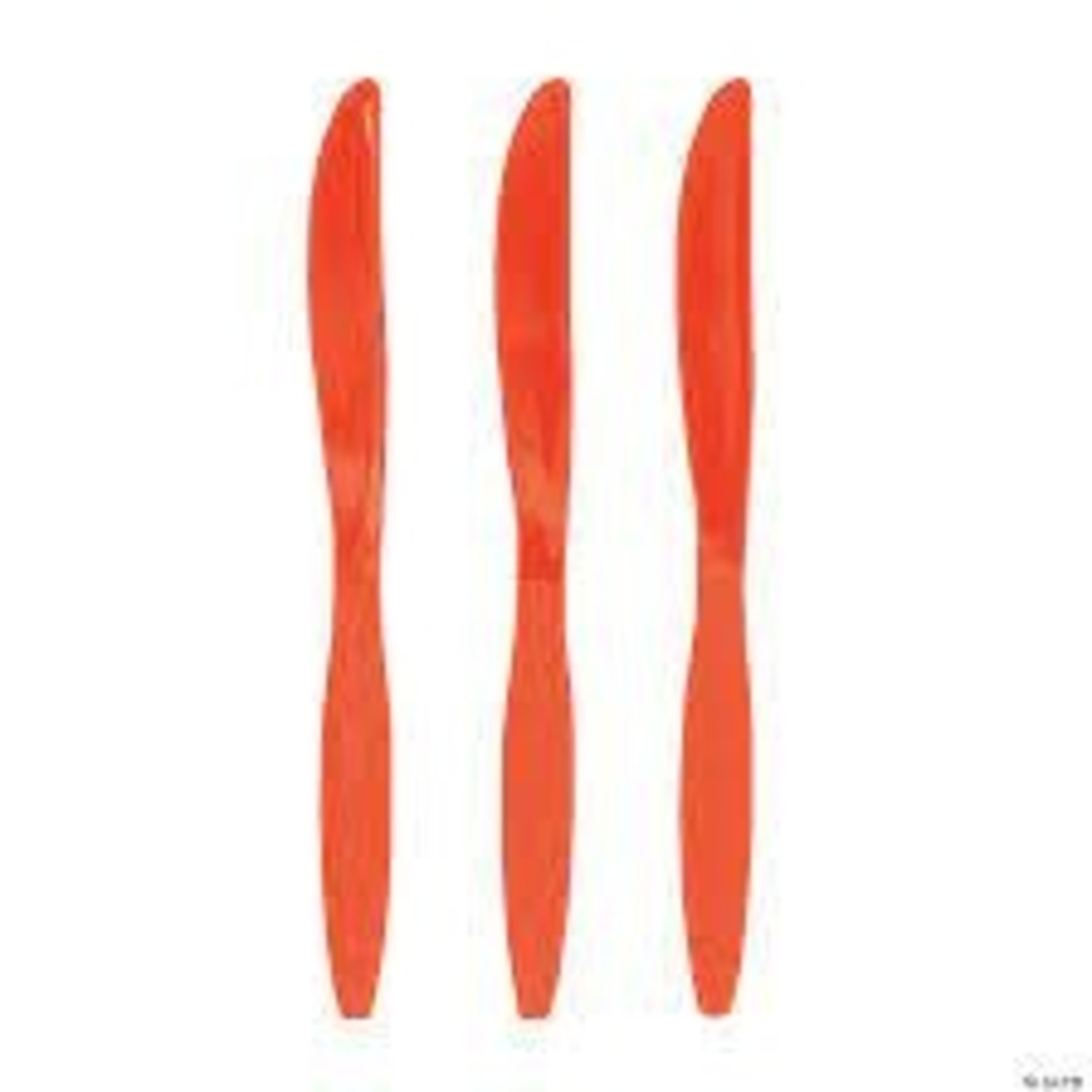 TCOLR Orange Plastic Knifes 24ct