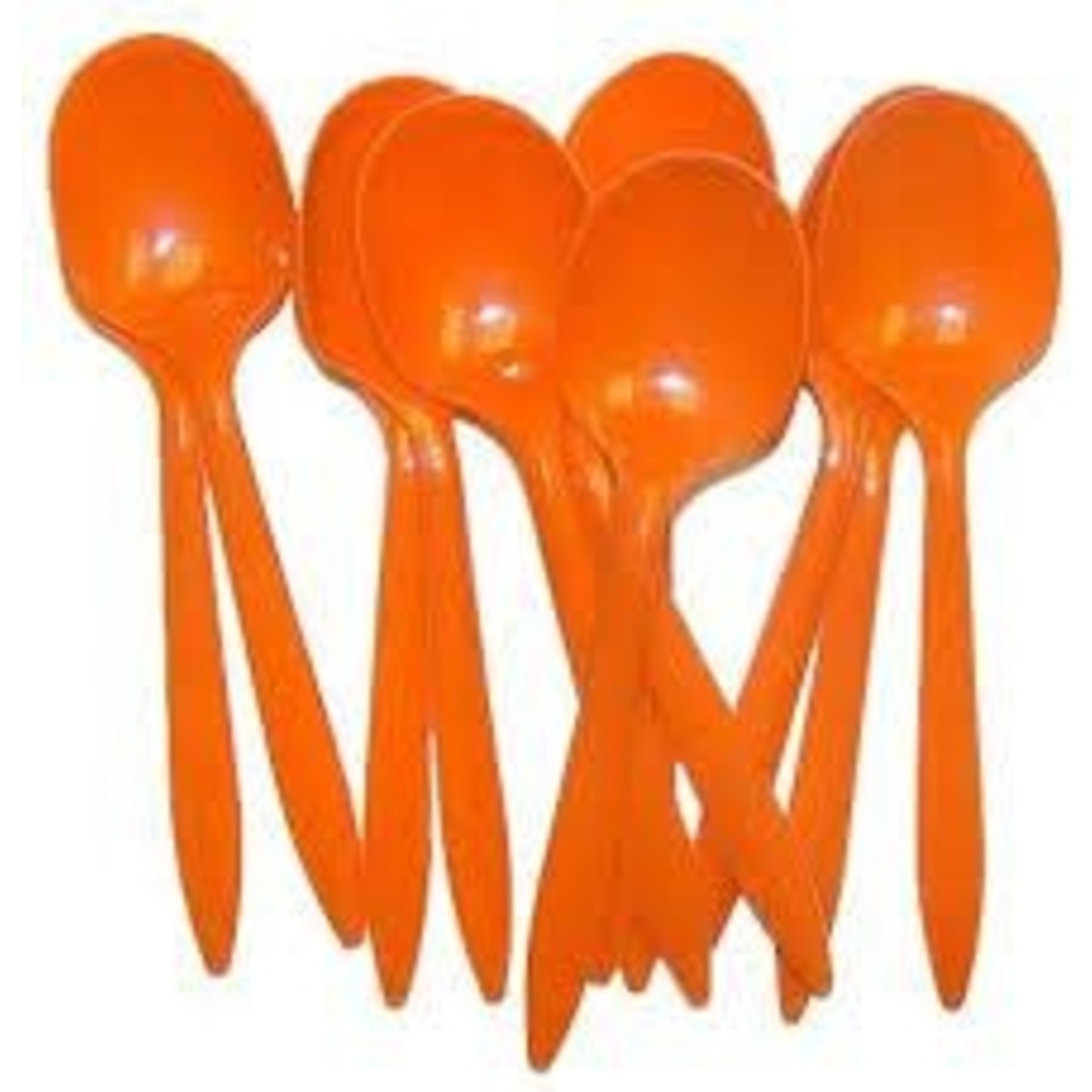 Coral Orange Premium Spoons 24ct