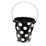 Black Big White Dots Bucket