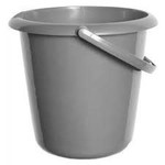 Silver Plastic Bucket