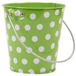 Green White Dot Bucket