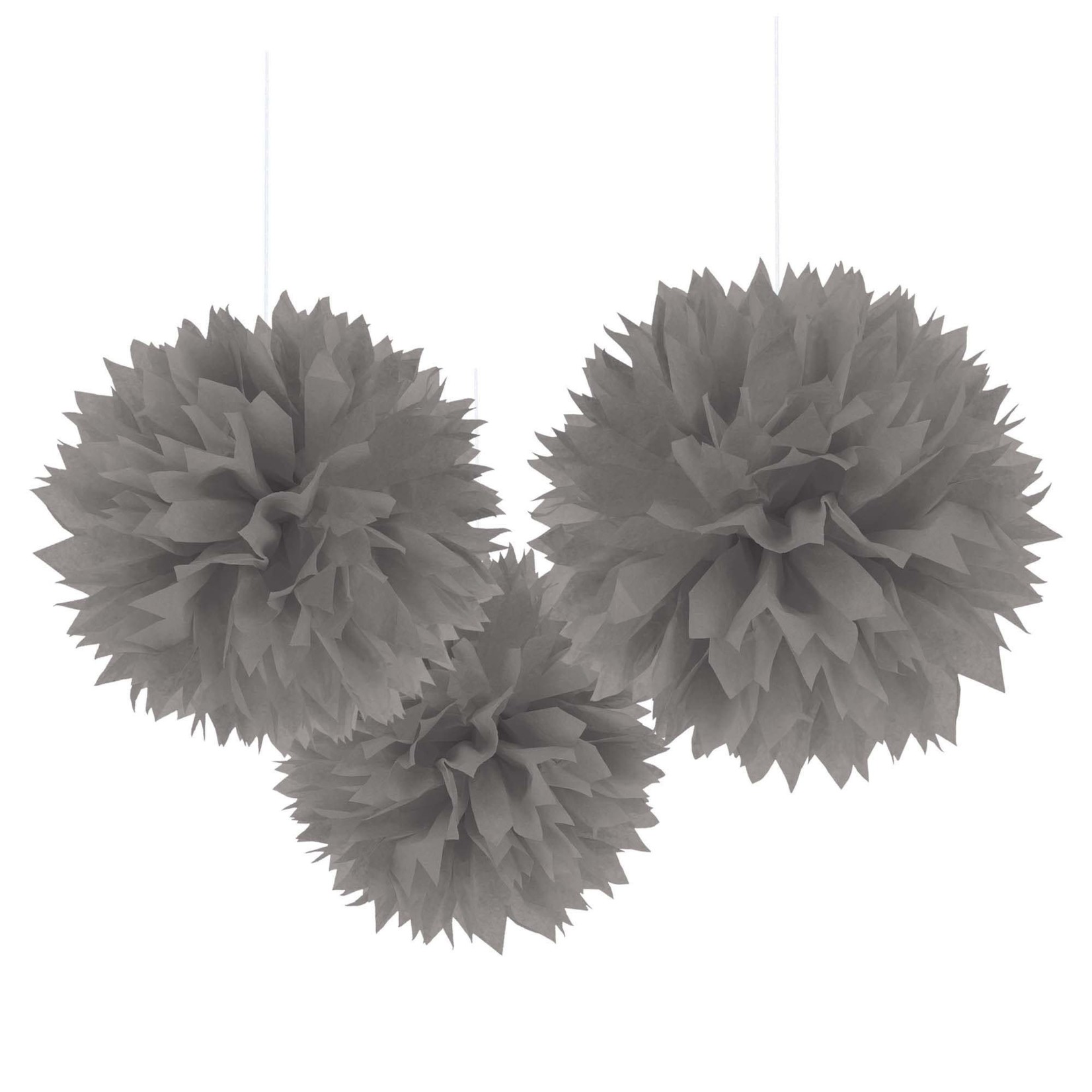 Silver Paper Fluffy Decorations