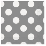 Silver Dots Luncheon Napkins  16ct
