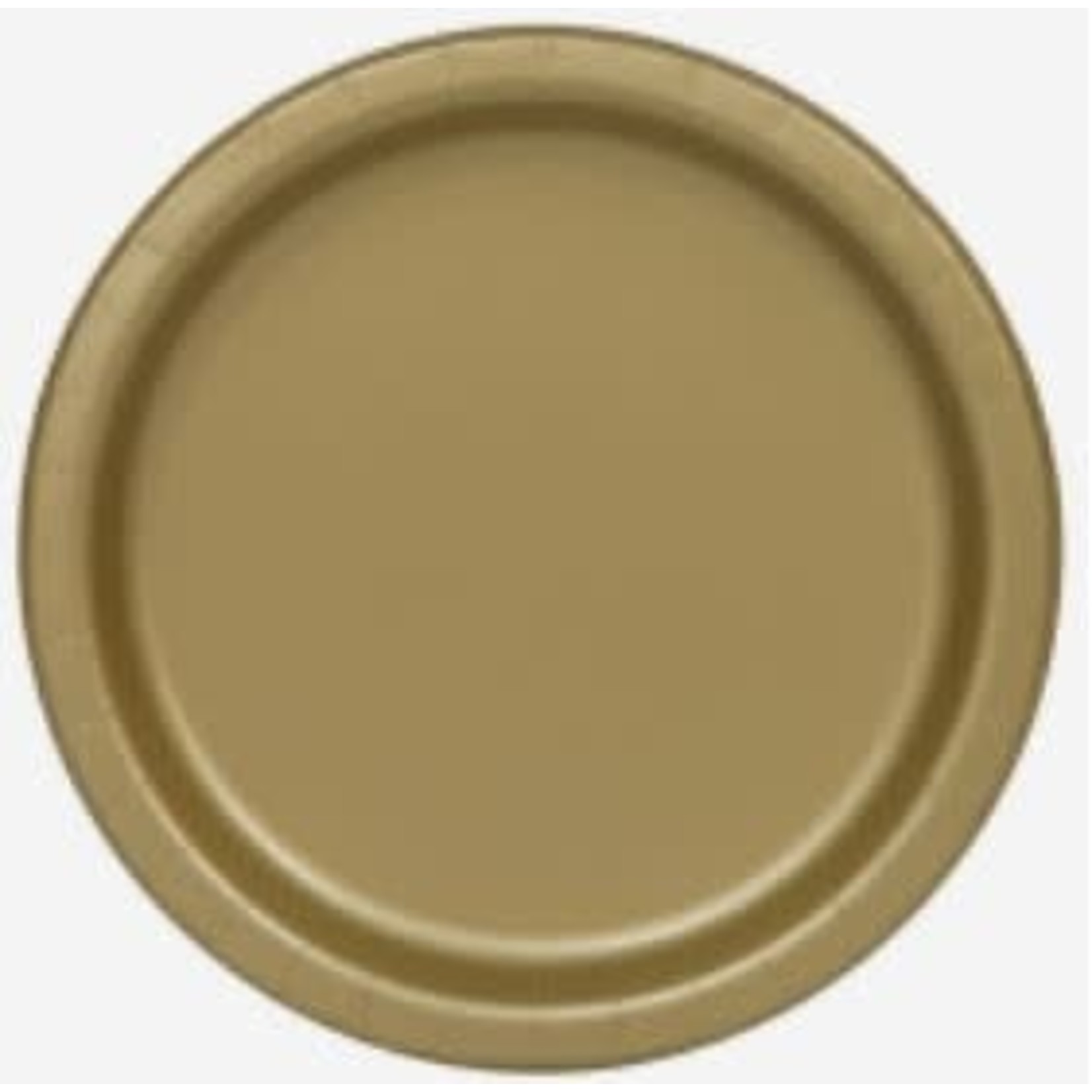 Gold Solid Round 9" Dinner Plates  16ct