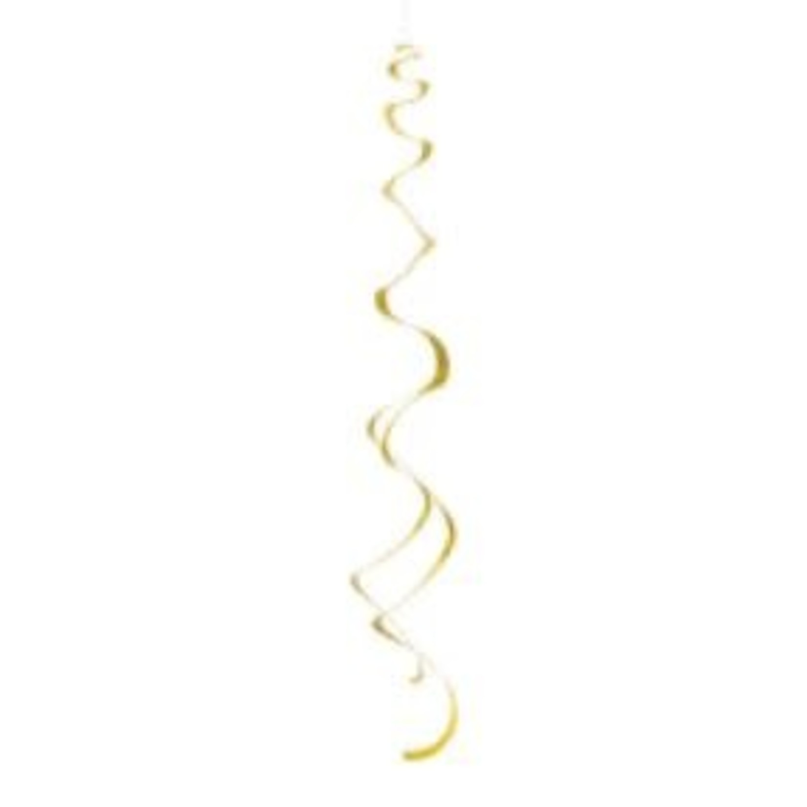 Gold Solid Hanging Swirl Decorations  8ct