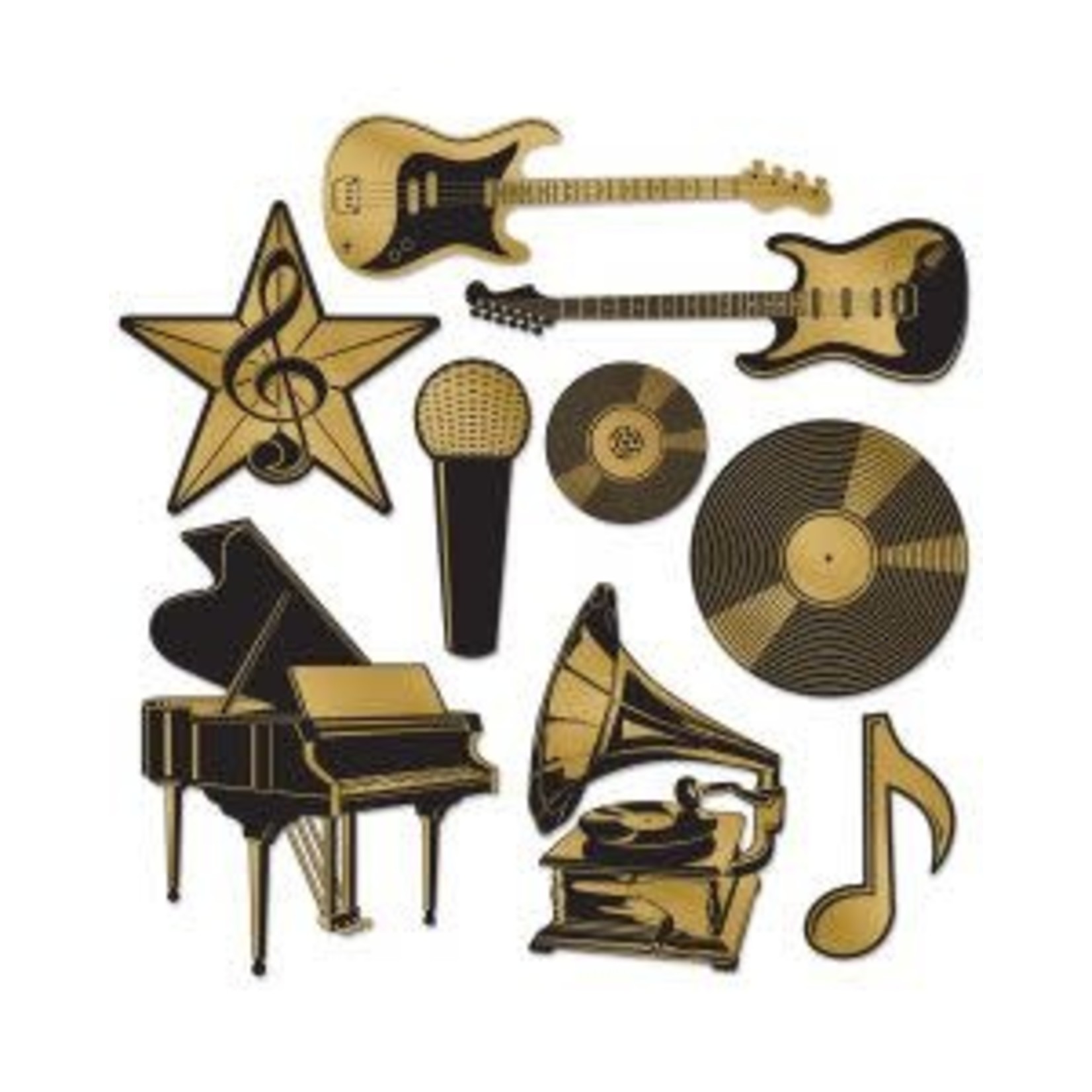 Music Award Foil Cutouts 9pcs