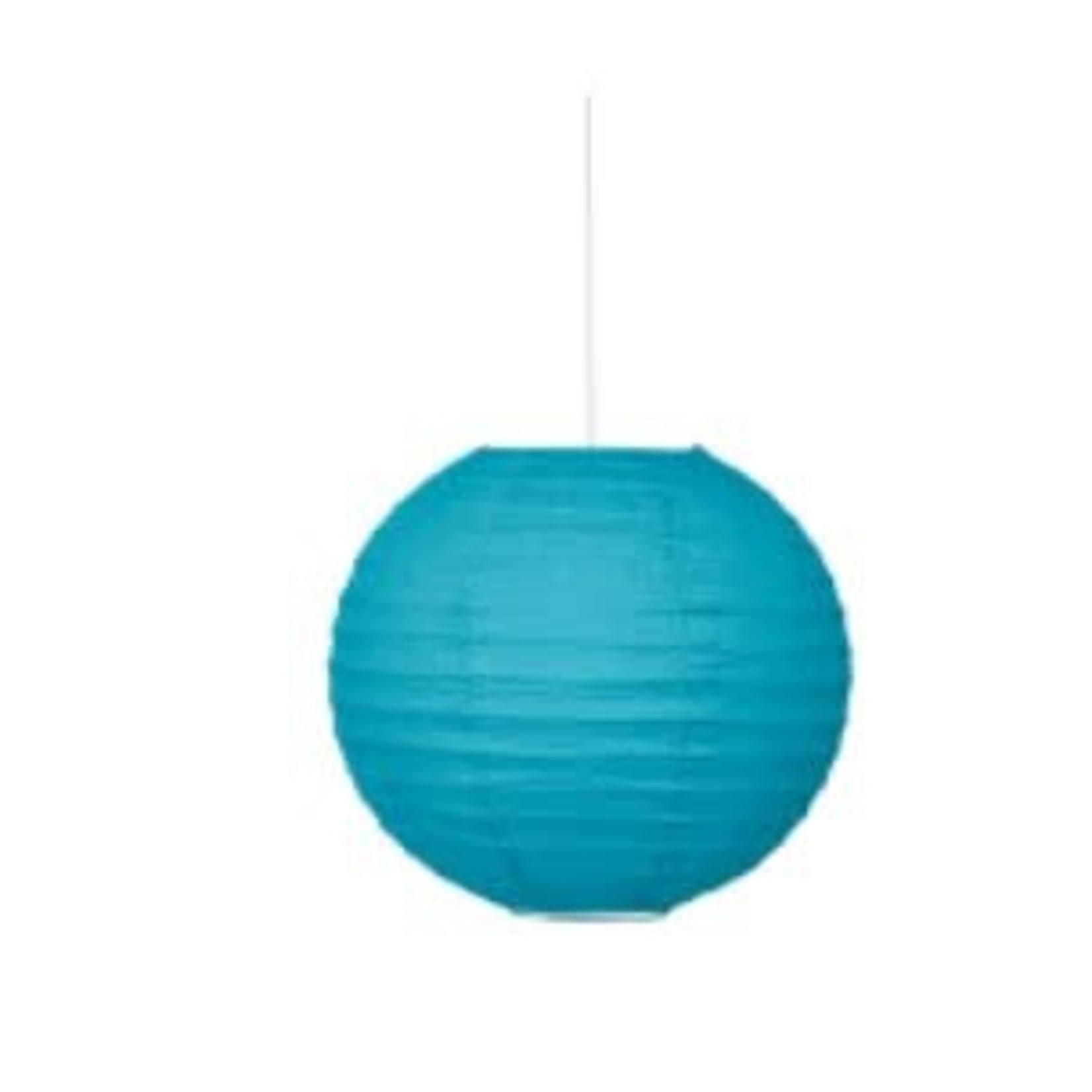 Caribbean Teal Solid 10" Round Lantern