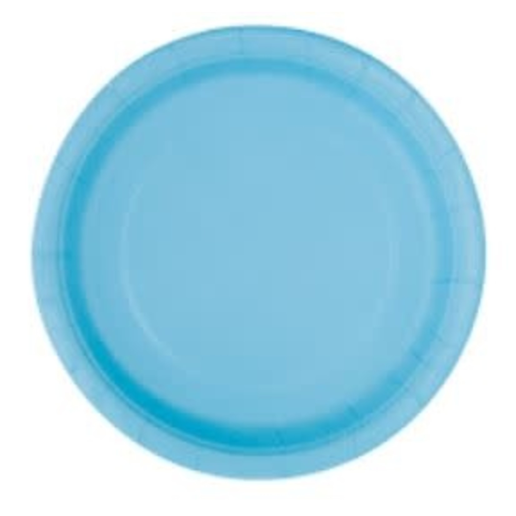 Powder Blue Solid Round 9" Dinner Plates  16ct