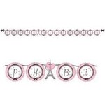 Shaped Ribbon Banner Paris Theme