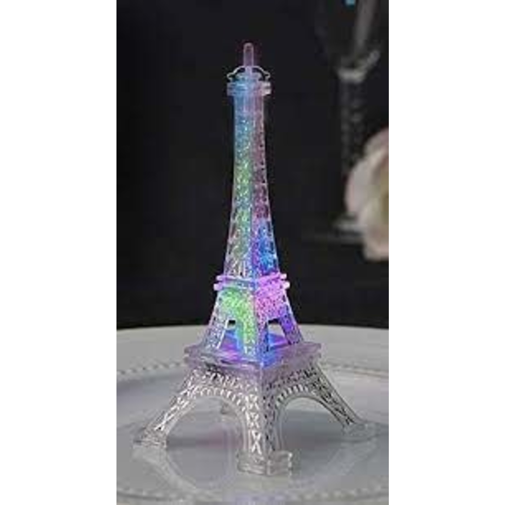 Eiffel Tower Plastic Decor White
