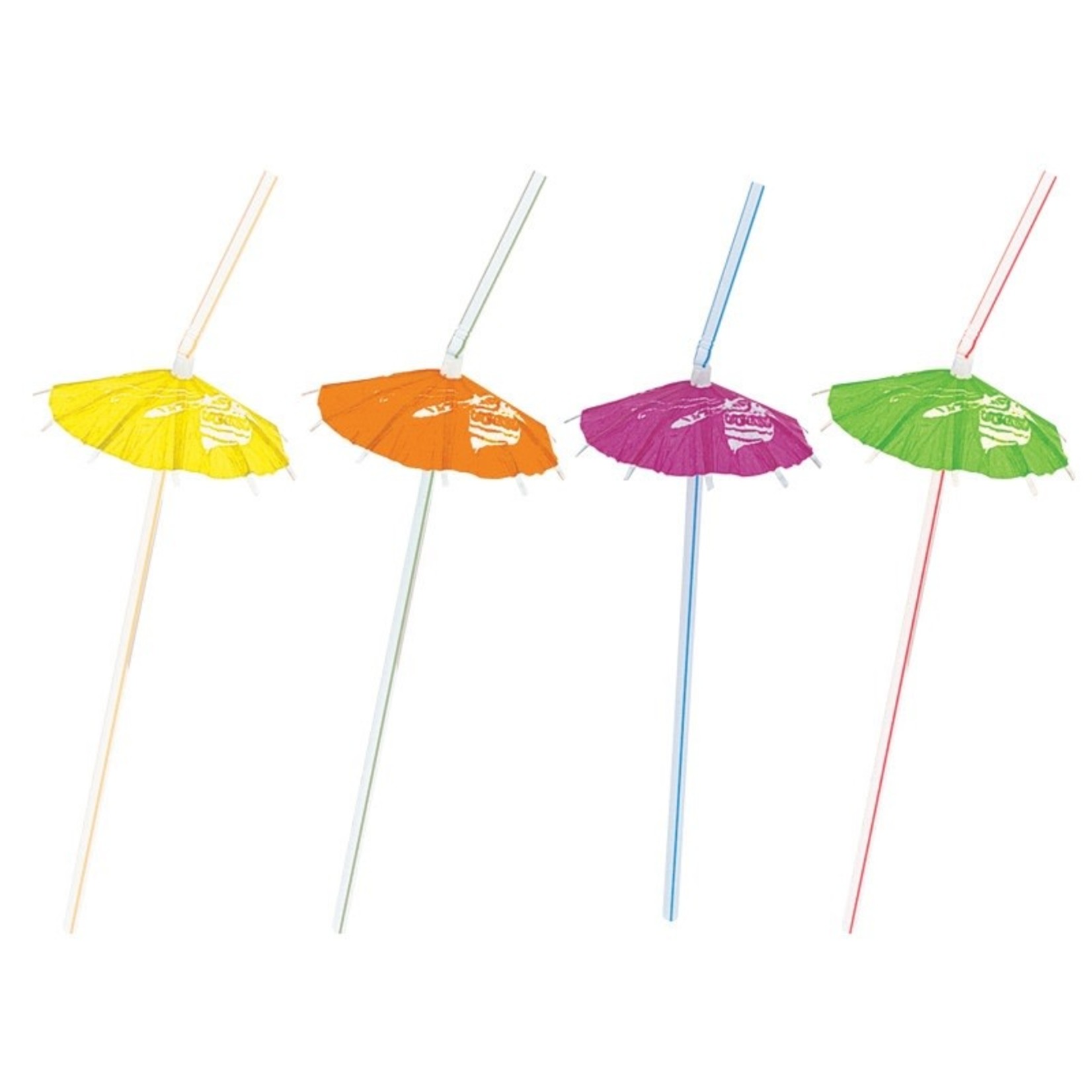 Luau Umbrella Straws 6ct