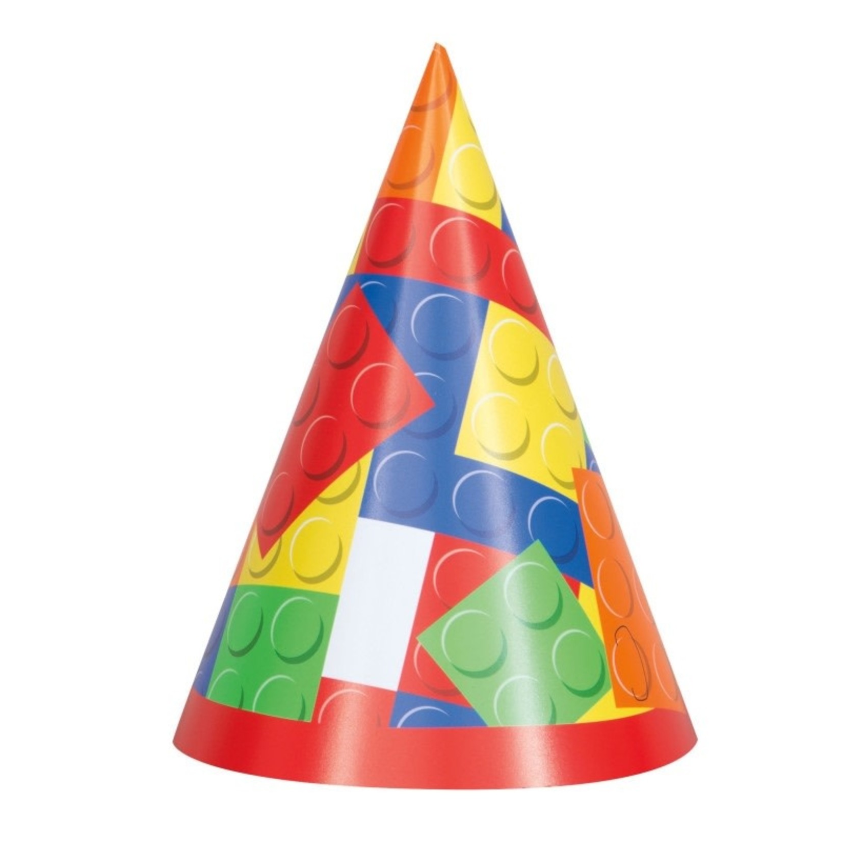 Building Block Party Hats 8ct