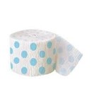 White Mint Dots Paper Streamer Roll