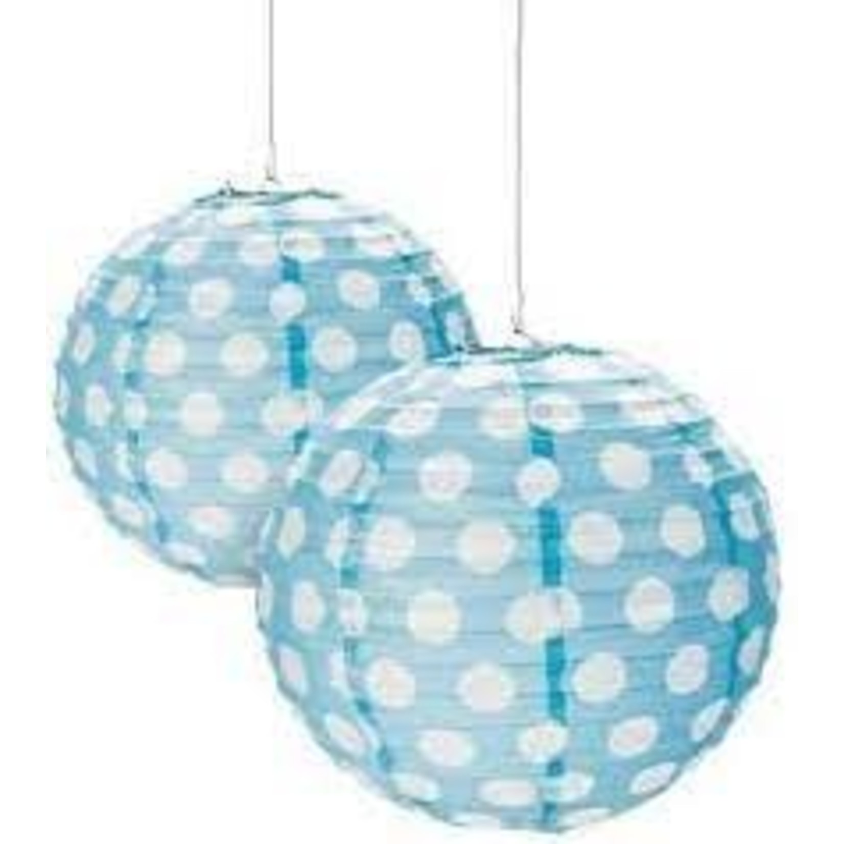 Light Blue White Dot Lantern