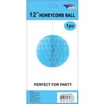 Light Blue 12" Honeycomb Ball