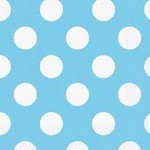 Light Blue Napkin White Dot Large