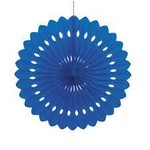 Royal Blue Decorative Fan