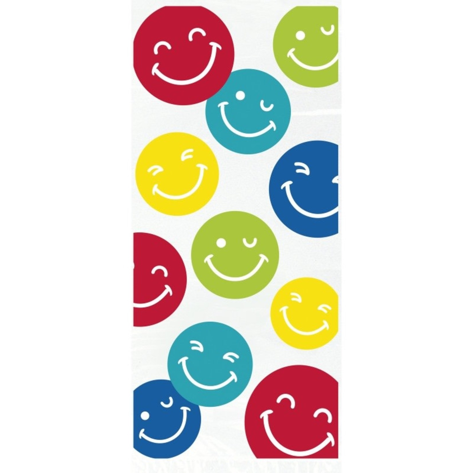 Colorful Happy Face Cellophane Bags 20ct