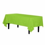 Lime Green Solid Rectangular Plastic Table Cover  54" x 108"