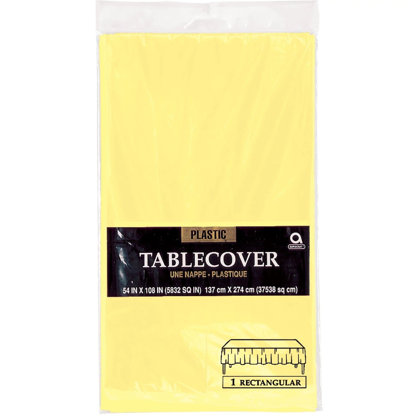 Light Yellow Rectangular Tablecover
