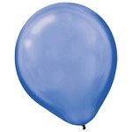 12" Pearlized Bright Royal Blue 15ct Balloons