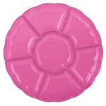 16" Compartment Chip & Dip Tray - Bright Pink