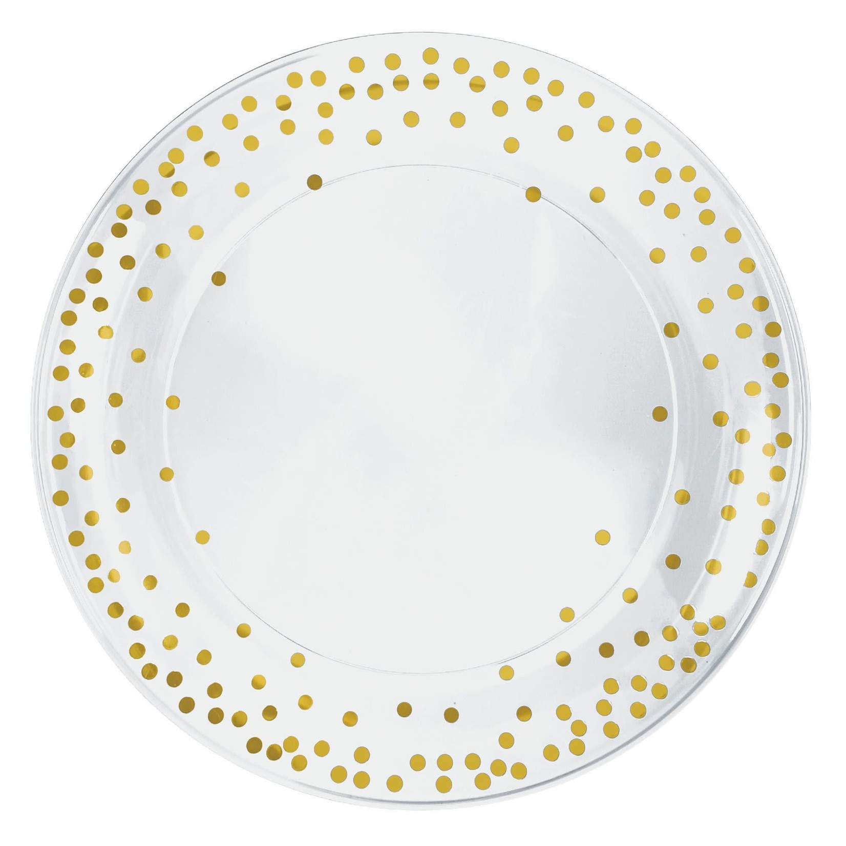 Dots Plastic Round Tray - Hot-Stamped