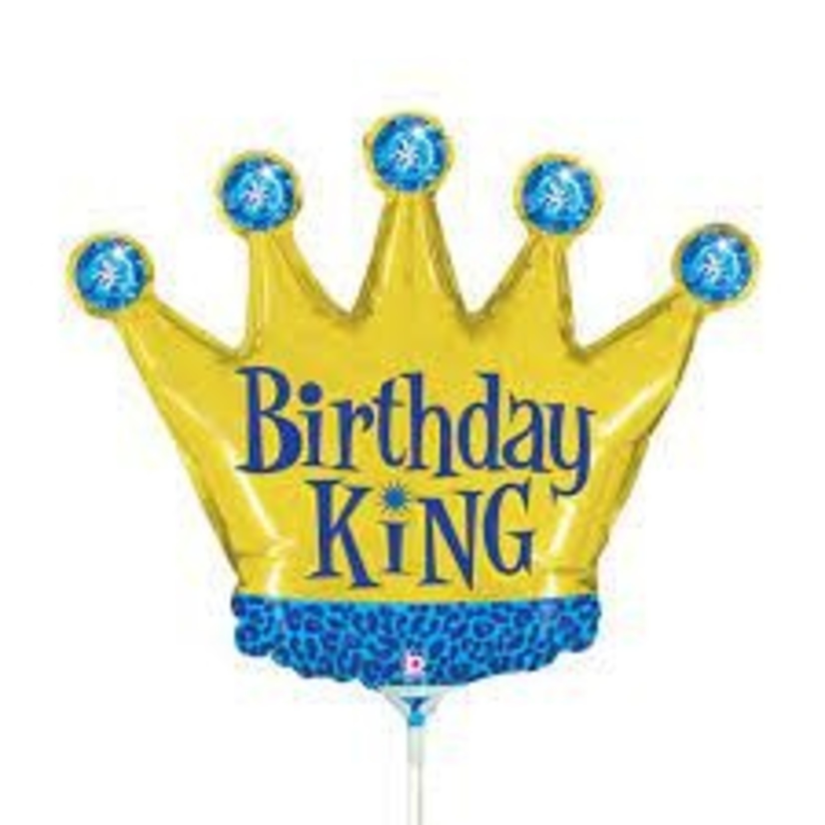 Air Filled  14" Birthday King Balloon