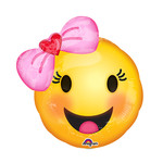 Anagram Air Filled 14" Bow Emoji Balloon
