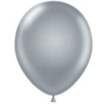 Tuftex 5" Tuftex Met Silver 50ct Balloon