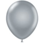 Tuftex 5" Tuftex Silver 50ct Balloon