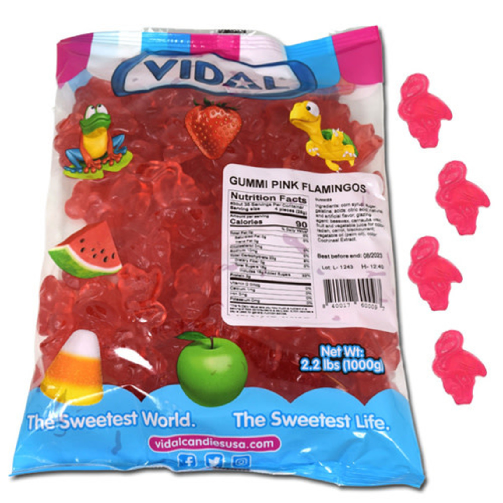 Vidal Gummi Pink Flamingos 2.2lb